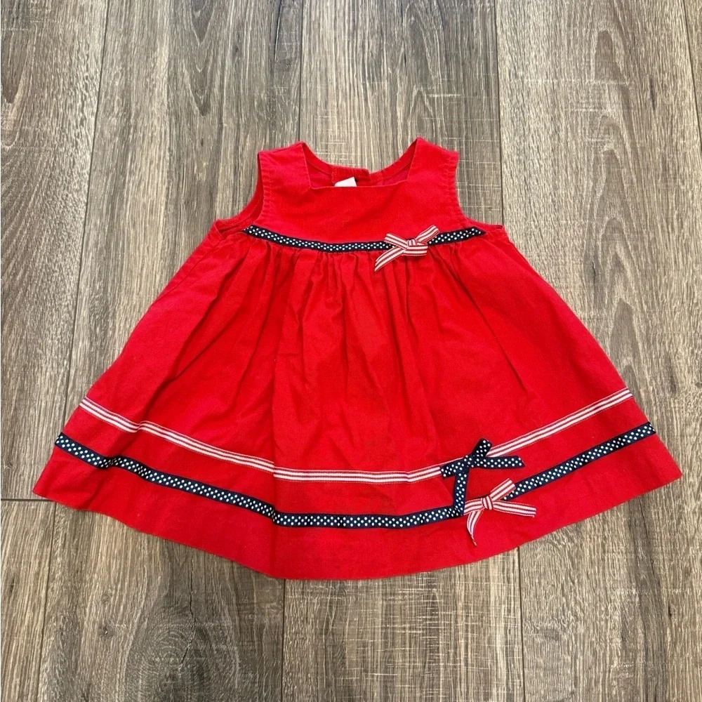 Bonnie Jean Baby Girls Size 12 Months Red Sleeveless Dress
